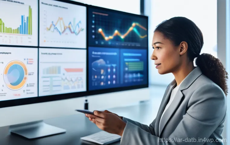 고객 데이터 분석의 실용적 응용 사례 - **Prompt 1: Unveiling Customer Insights Through Data**
    A modern, brightly lit office setting. In...