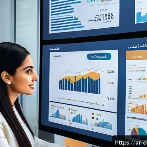 Home 30 고객 데이터 분석에 필요한 기술 스택 - A modern Middle Eastern marketing office scene showcasing diverse Arab professionals analyzing custo...