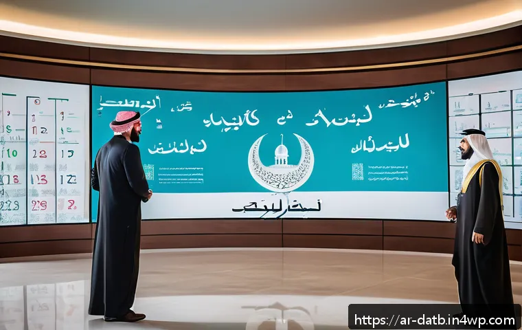 고객 데이터 분석을 통한 경쟁 우위 확보 - A sophisticated Middle Eastern business meeting scene featuring diverse Arab professionals analyzing...